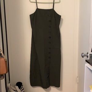 Who What Wear Olive Green Midi Dress Size Large